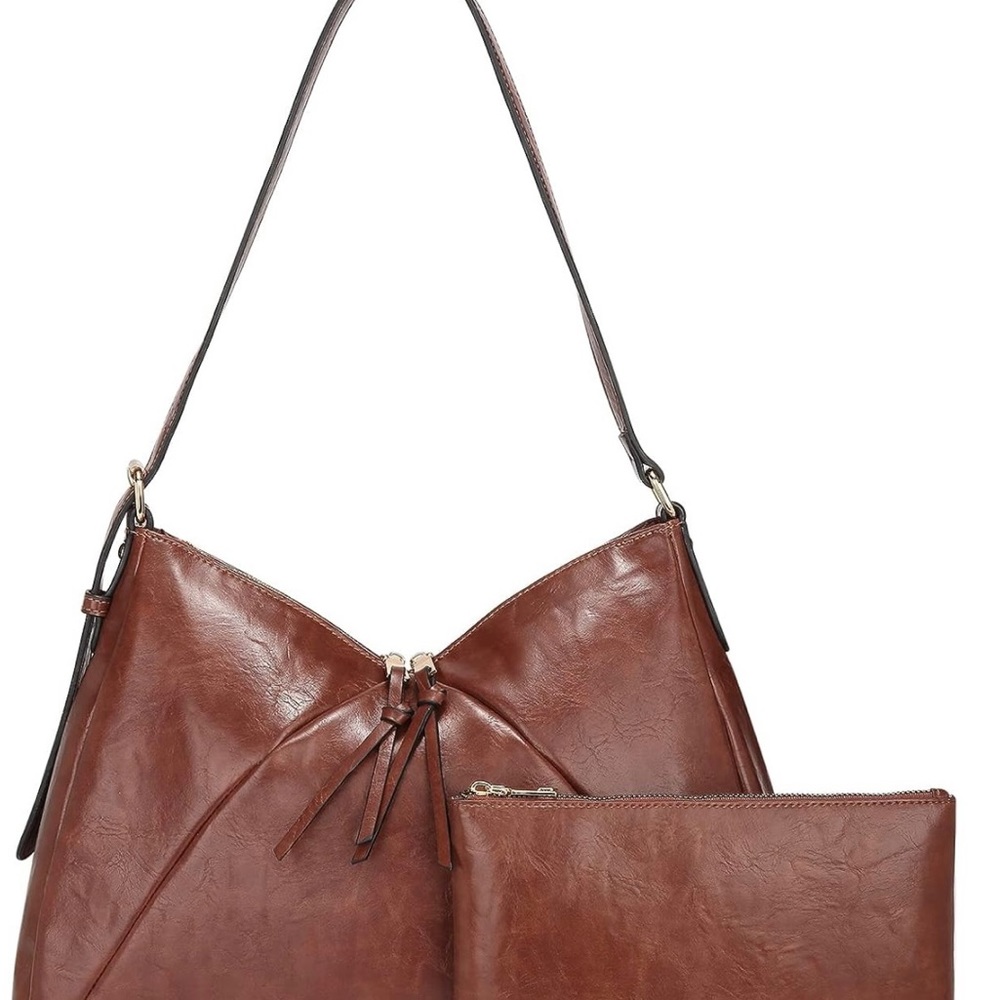 Oukupa 2pcs/set Women Leather Hobo Crossbody Handbag NWT